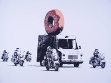 Load image into Gallery viewer, West Country Prince Screen print Banksy Donuts (chocolate) by Artist West Country Prince
