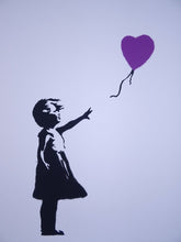 Load image into Gallery viewer, West Country Prince Screen print Banksy Girl with Purple Balloon Replica by artist West Country Prince
