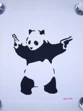 Load image into Gallery viewer, West Country Prince Screen print Banksy Panda With Guns Replica by Artist West Country Prince