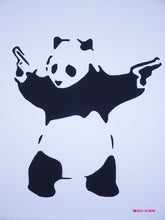 Load image into Gallery viewer, West Country Prince Screen print Banksy Panda With Guns Replica by Artist West Country Prince