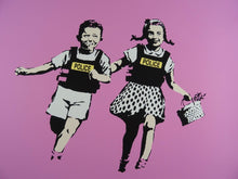 Load image into Gallery viewer, West Country Prince Screen print Banksy Jack and Jill (Police Kids) Pink - Replica by Artist West Country Prince