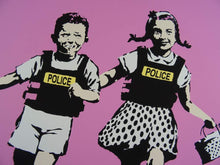 Load image into Gallery viewer, West Country Prince Screen print Banksy Jack and Jill (Police Kids) Pink - Replica by Artist West Country Prince
