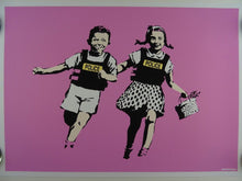 Load image into Gallery viewer, West Country Prince Screen print Banksy Jack and Jill (Police Kids) Pink - Replica by Artist West Country Prince