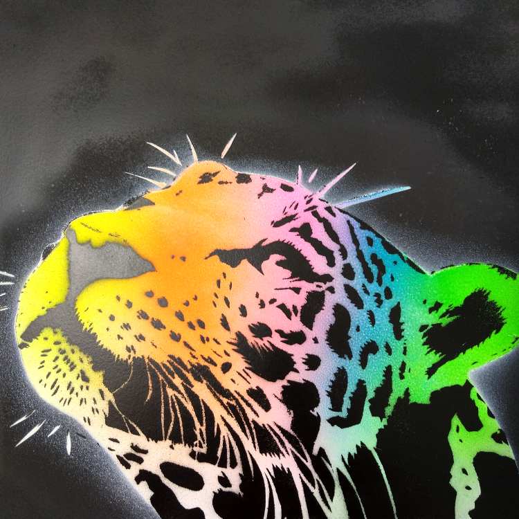 Game Over Original Green Ear GAME OVER | Leopard | Original Spray Paint And Stencil