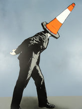 Load image into Gallery viewer, Marquis De Rabbit Original Marquis De Rabbit | Traffic Man | Original | Stencil & Spray Paint