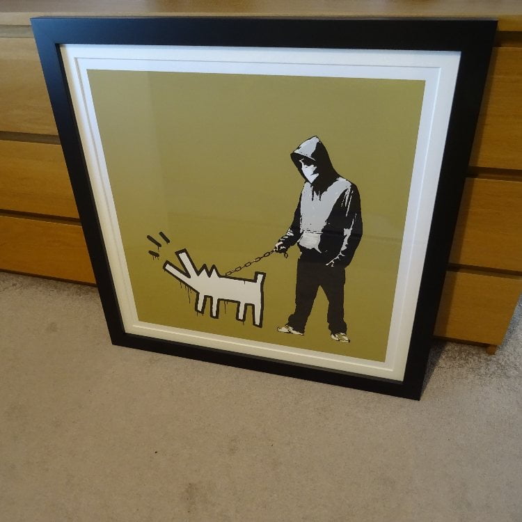 West Country Prince Screen print Olive / 1 Banksy Choose Your Weapon Replica by Artist West Country Prince