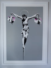 Load image into Gallery viewer, West Country Prince Screen print Banksy Christ With Shopping Bags Replica by Artist West Country Prince

