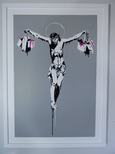 Load image into Gallery viewer, West Country Prince Screen print Banksy Christ With Shopping Bags Replica by Artist West Country Prince