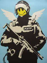 Load image into Gallery viewer, West Country Prince Screen print Banksy Flying Copper Replica by Artist West Country Prince