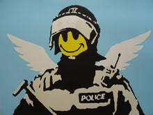 Load image into Gallery viewer, West Country Prince Screen print Banksy Flying Copper Replica by Artist West Country Prince