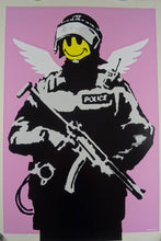 Load image into Gallery viewer, West Country Prince Screen print Banksy Flying Copper Pink Replica by Artist West Country Prince