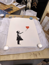 Load image into Gallery viewer, West Country Prince Screen print Banksy Girl with Red Balloon Replica by artist West Country Prince
