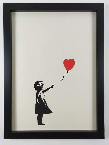 West Country Prince Screen print Banksy Girl with Red Balloon Replica by artist West Country Prince
