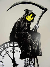 Load image into Gallery viewer, West Country Prince Screen print Banksy Grin Reaper Replica by Artist West Country Prince