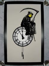 Load image into Gallery viewer, West Country Prince Screen print Banksy Grin Reaper Replica by Artist West Country Prince