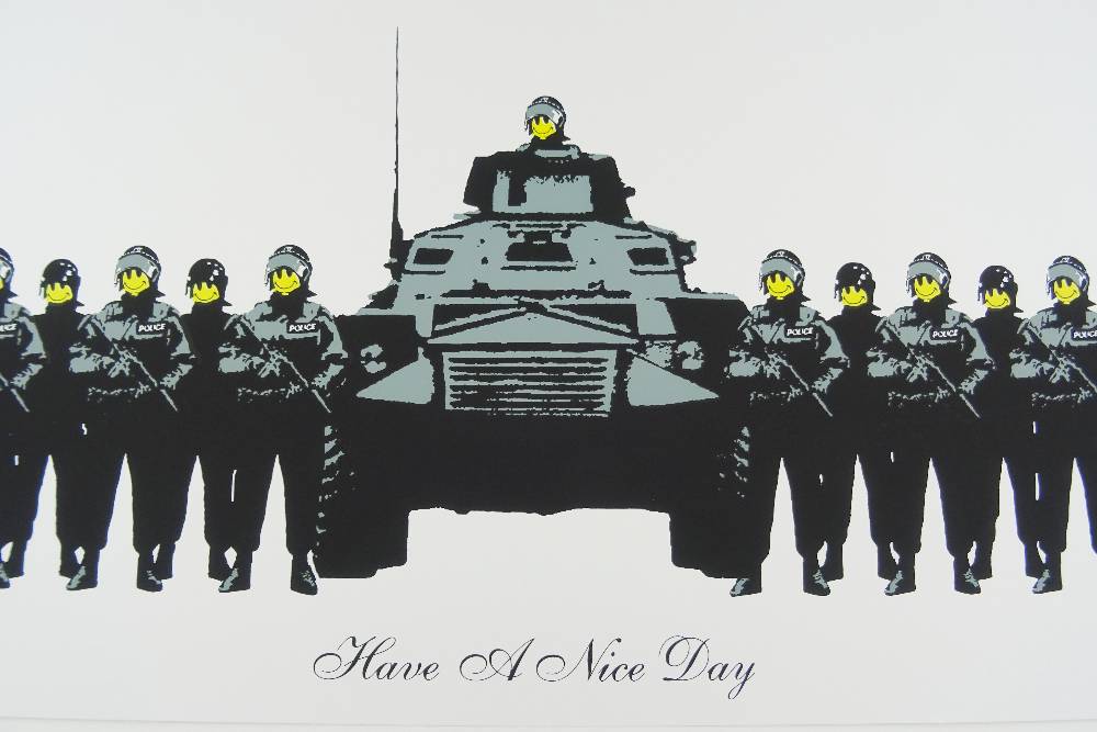 Banksy Have A Nice Day Replica by Artist West Country Prince