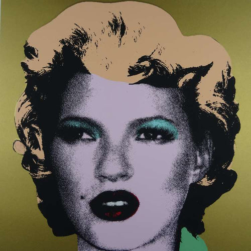 West Country Prince Screen print Banksy Kate Moss (Gold) Replica by Artist West Country Prince