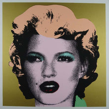 Load image into Gallery viewer, West Country Prince Screen print Banksy Kate Moss (Gold) Replica by Artist West Country Prince