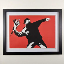 Load image into Gallery viewer, West Country Prince Screen print Banksy Love is in the Air Replica by Artist W