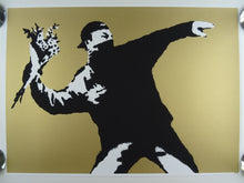 Load image into Gallery viewer, West Country Prince Screen print Banksy | Love is in the Air | Replica by Artist West Country Prince