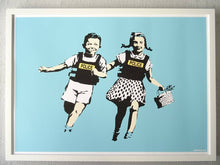 Load image into Gallery viewer, West Country Prince Screen print Banksy Jack and Jill (Police Kids) Replica by Artist West Country Prince

