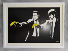 Load image into Gallery viewer, West Country Prince Screen print Banksy Pulp Fiction Replica by artist West Country Prince.