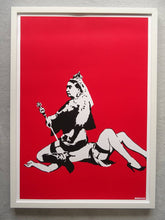 Load image into Gallery viewer, West Country Prince Screen print Banksy Queen Victoria Replica by Artist West Country Prince