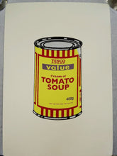 Load image into Gallery viewer, West Country Prince Screen print Banksy Soup Can Yellow Replica by Artist West Country Prince