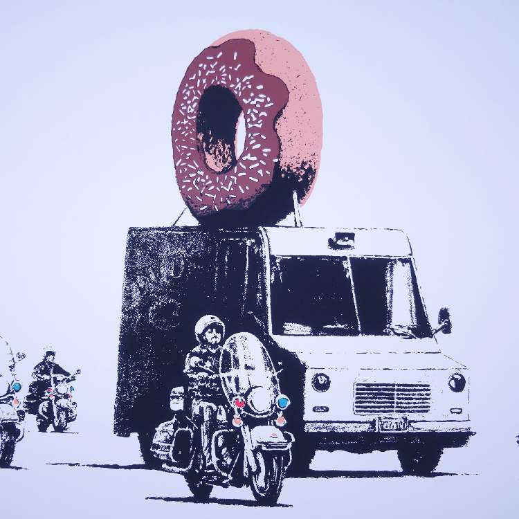 通販 店舗 バンクシー Banksy Donuts(chocolate) エスタンプリトグラフ