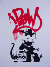 Load image into Gallery viewer, West Country Prince Screen print Banksy Gangsta Rat (Red &amp; Green) Replica by Artist West Country Prince
