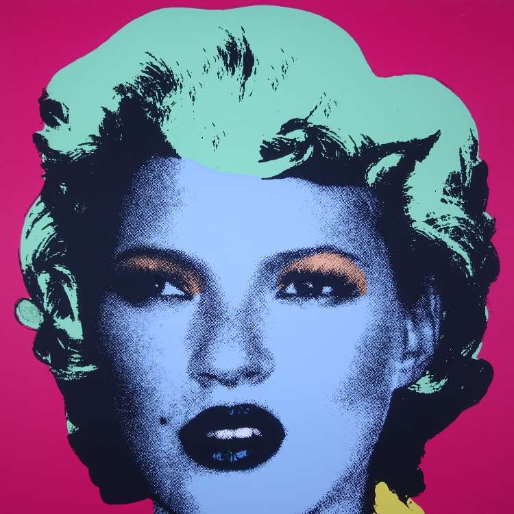 West Country Prince Screen print Banksy Kate Moss (Red) Replica by Artist West Country Prince