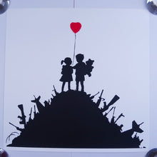 Load image into Gallery viewer, West Country Prince Screen print Banksy Kids on Guns Replica by Artist West Country Prince

