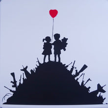 Load image into Gallery viewer, West Country Prince Screen print Banksy Kids on Guns Replica by Artist West Country Prince
