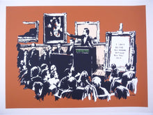 Load image into Gallery viewer, West Country Prince Screen print Banksy Morons by Artist West Country Prince
