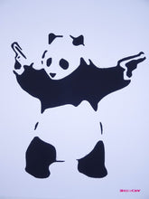 Load image into Gallery viewer, West Country Prince Screen print Banksy Panda With Guns Replica by Artist West Country Prince
