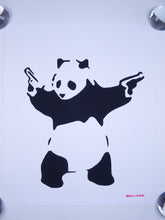 Load image into Gallery viewer, West Country Prince Screen print Banksy Panda With Guns Replica by Artist West Country Prince
