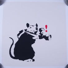 Load image into Gallery viewer, West Country Prince Screen print Banksy Papprazzi Rat Replica by Artist West Country Prince
