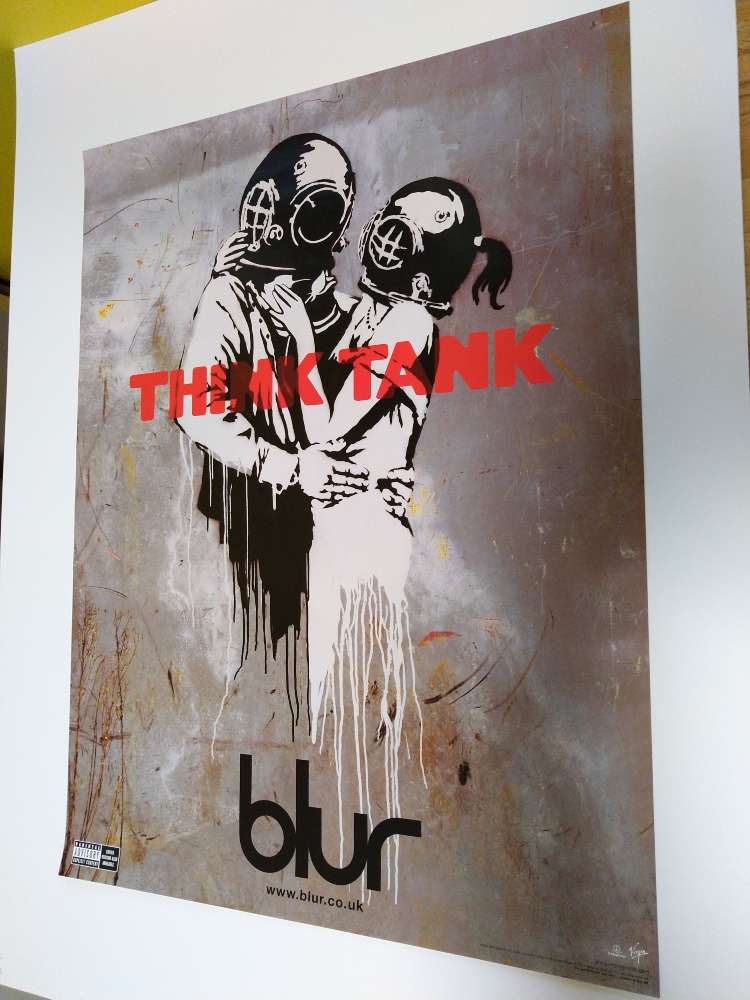 Banksy | Blur Think Tank Offset Lithograph Rare Promotional