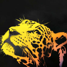 Load image into Gallery viewer, Game Over Original Orange Ear GAME OVER | Leopard | Original Spray Paint And Stencil
