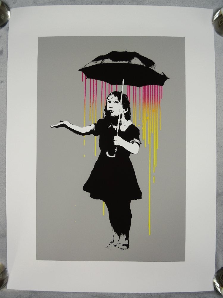 West Country Prince Screen print Multi-colour rain Banksy Nola Replica by Artist West Country Prince