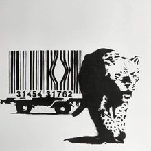 Load image into Gallery viewer, West Country Prince Screen print Banksy Barcode Replica by Artist West Country Prince
