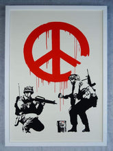 Load image into Gallery viewer, West Country Prince Screen print Banksy CND Soldiers Replica by Artist West Country Prince
