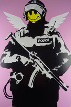 Load image into Gallery viewer, West Country Prince Screen print Banksy Flying Copper Pink Replica by Artist West Country Prince
