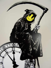 Load image into Gallery viewer, West Country Prince Screen print Banksy Grin Reaper Replica by Artist West Country Prince
