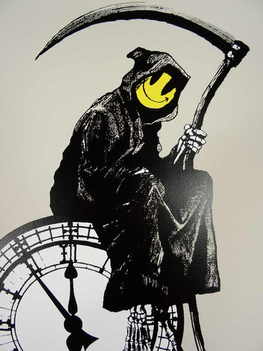 West Country Prince Screen print Banksy Grin Reaper Replica by Artist West Country Prince