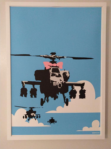 West Country Prince Screen print Banksy Happy Choppers Replica by Artist West Country Prince