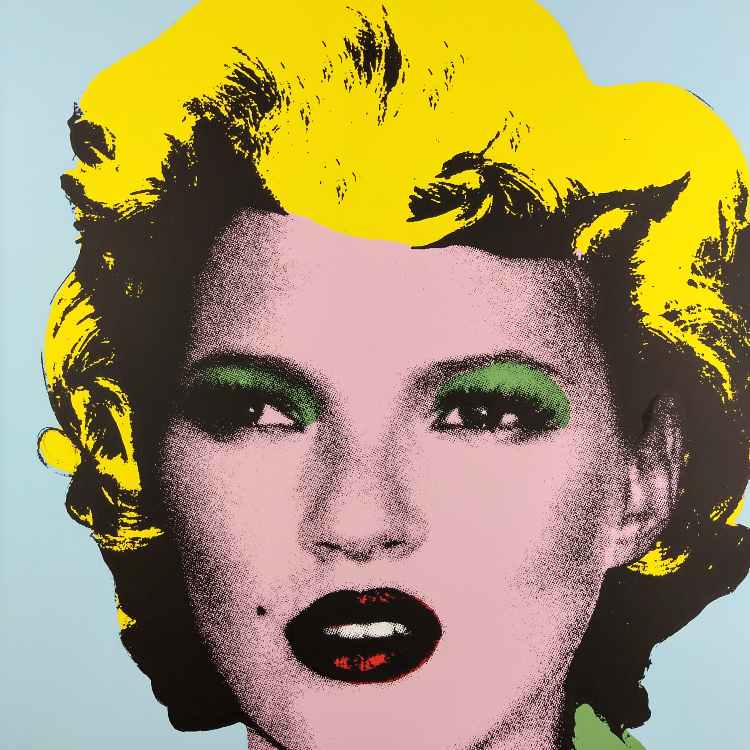 West Country Prince Screen print Banksy Kate Moss (Original Colour) Replica by Artist West Country Prince