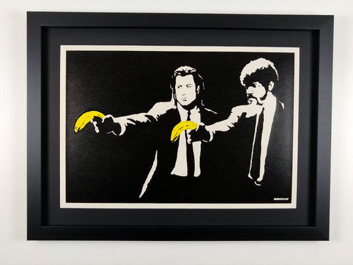 West Country Prince Screen print Banksy Pulp Fiction replica by artist West Country Prince.