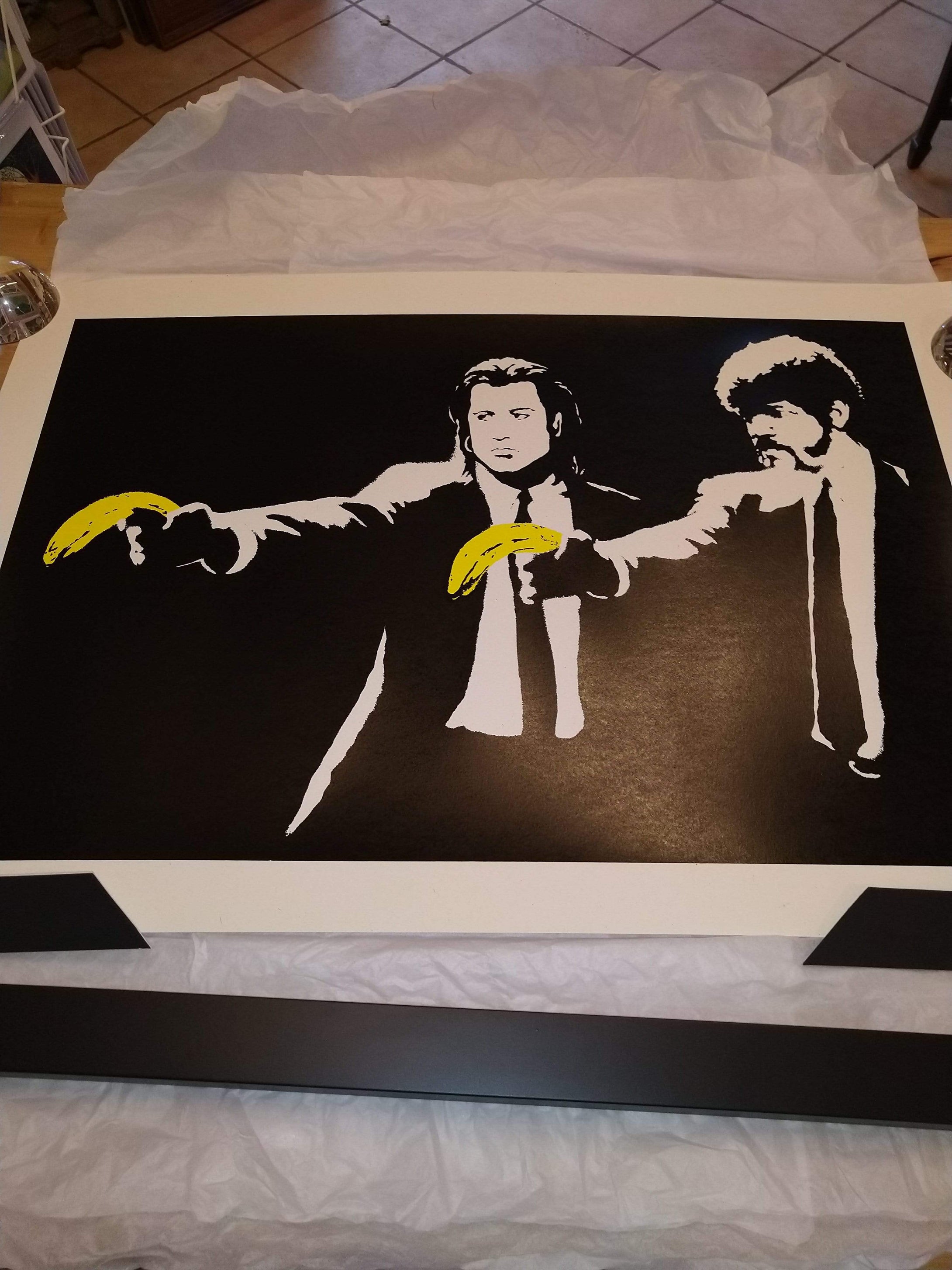 West Country Prince Screen print Banksy Pulp Fiction replica by artist West Country Prince.