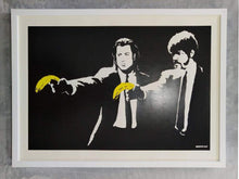 Load image into Gallery viewer, West Country Prince Screen print Banksy Pulp Fiction Replica by artist West Country Prince.
